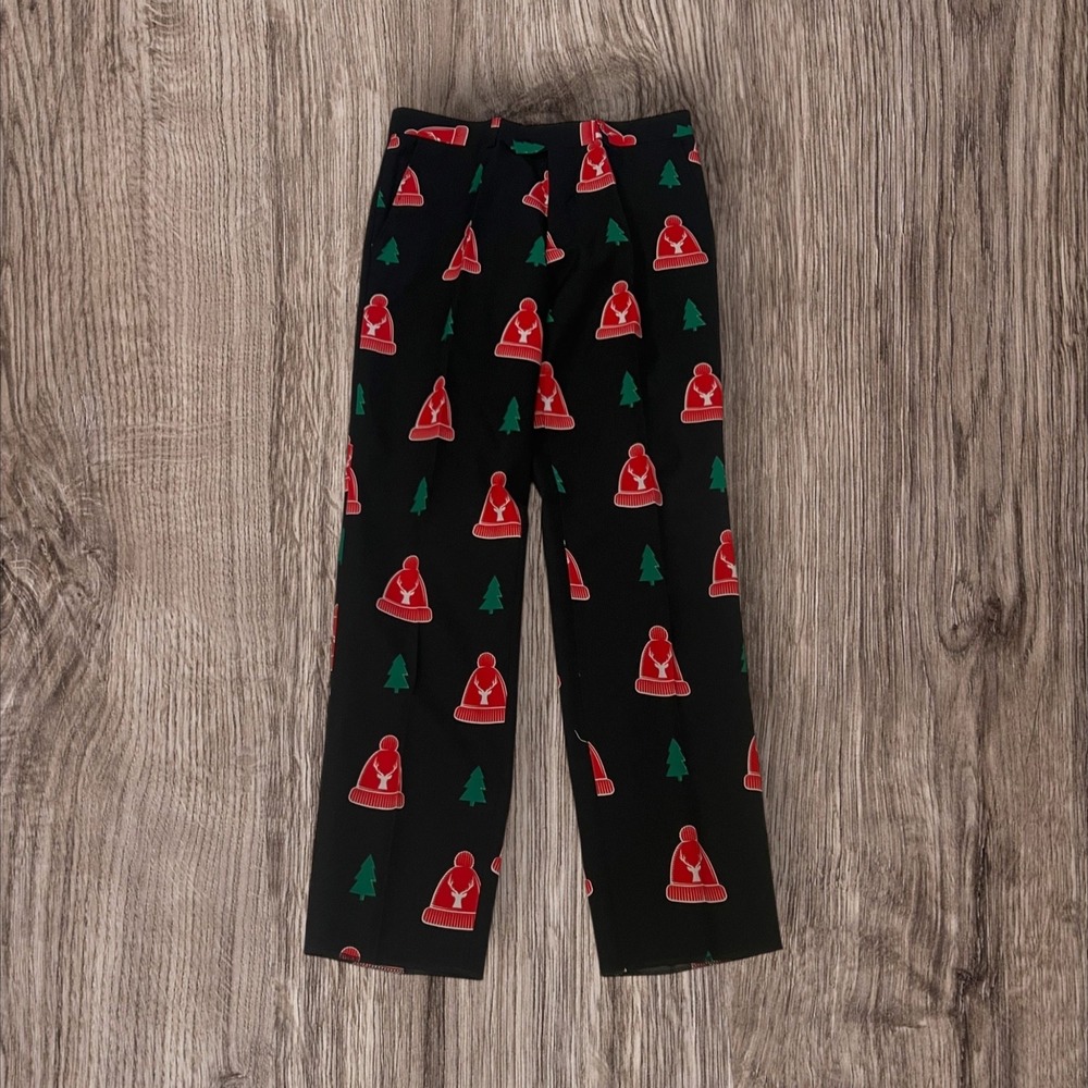 New Braveman Mens 38S Classic Fit Christmas Plaid 3 Piece Suit Pants Tie 32x32 - Picture 6 of 15